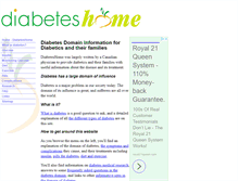 Tablet Screenshot of diabeteshome.ca